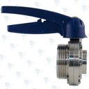 Manual Hygienic BV ; VVF ; Plastic handle 10-65 5pos ; SS316L/FKM/VITON ; DIN11864-1 ; DN10 (OD17.2x1.6mm) ; WM ; Bardiani