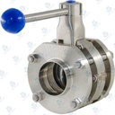 Manual Hygienic BV ; VVF ; WAF4 ; Pull handle 10-65 3/4pos ; SS316L/FKM/VITON ; ISO ; DN10 (OD17.2x1.6mm) ; WW ; Bardiani