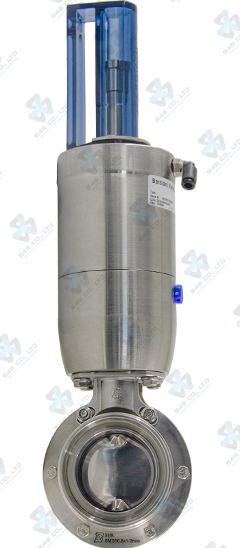 Van bướm vi sinh Đóng mở khí nén ; ZVF ; Mach83 lò xo tự hồi NC/NO ; Inox 316L/EPDM ; DIN11864-1 ; DN10 (OD17.2x1.6mm) ; Nối rắc co ; Bardiani
Bao gồm Gá gắn cảm biến