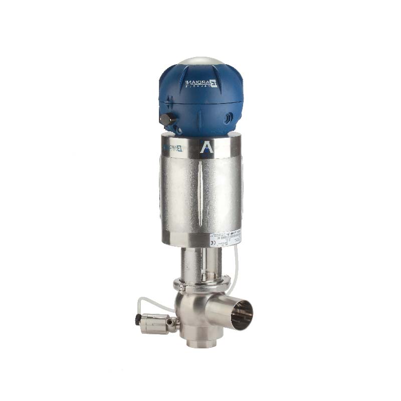 Pneu Double seal valve ; BZAW3 ; 1L Body ; DA ; SS316L/EPDM ; DIN11851-2 ; 2 auxiliary valves 45-315 ; DN100 (OD104mm) ; WW ; Bardiani
Incl. Giotto 2EV 24VDC 2PNP PG11 Led Board