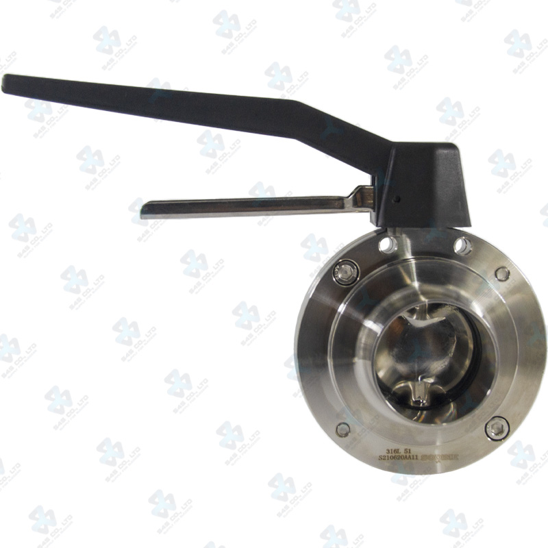 Manual Hygienic BV ; K10 Handle 2pos ; SS304/VITON ; SMS ; 1Inch (OD25mm) ; WW ; Sodime