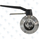 Manual Hygienic BV ; K10 Handle 2pos ; SS304/VITON ; SMS ; 2.5Inch (OD63.5mm) ; WW ; Sodime