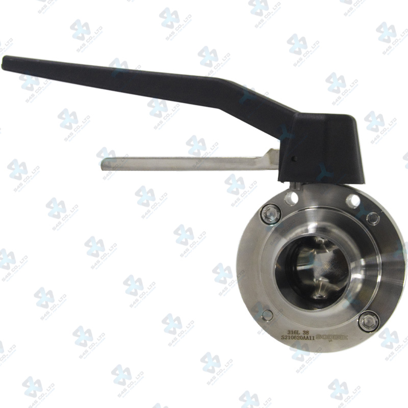 Manual Hygienic BV ; K10 Handle 2pos ; SS316L/VITON ; SMS ; 1.5Inch (OD38mm) ; WW ; Sodime