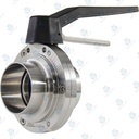 Manual Hygienic BV ; K10 Handle 2pos ; SS316L/VITON ; SMS ; 2Inch (OD51mm) ; WW ; Sodime