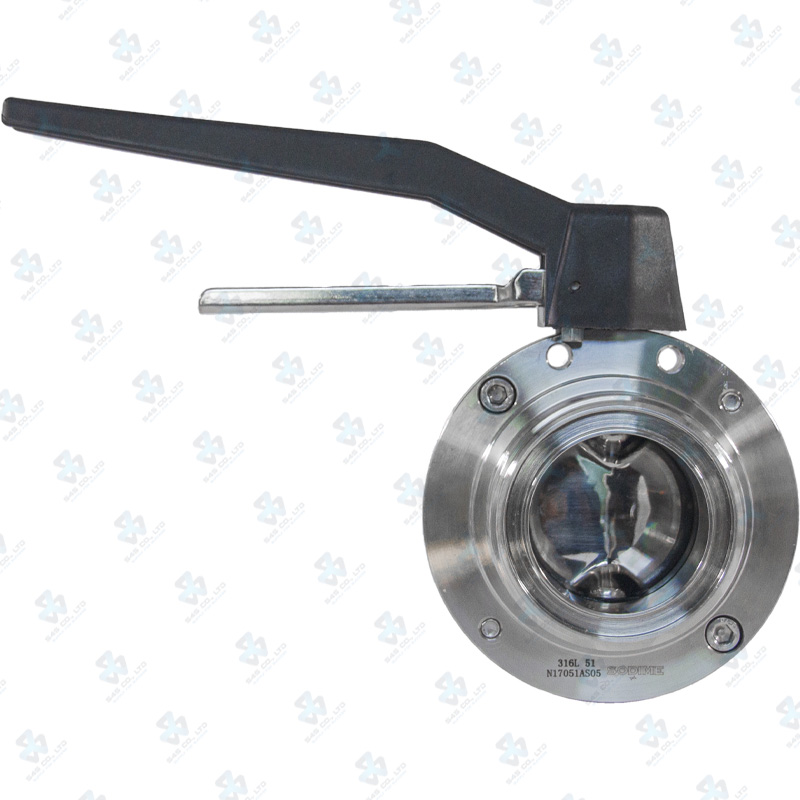 Manual Hygienic BV ; K10 Handle 2pos ; SS304/VITON ; SMS ; 1Inch (OD25mm) ; MM ; Sodime