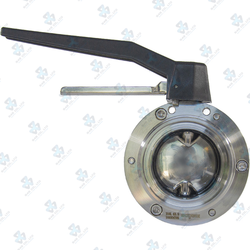 Manual Hygienic BV ; K10 Handle 2pos ; SS316L/VITON ; SMS ; 2.5Inch (OD63.5mm) ; MM ; Sodime