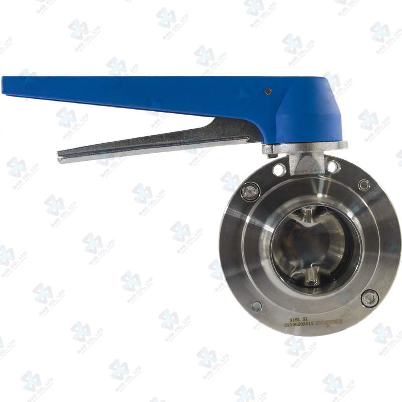 Manual Hygienic BV ; K20 Handle 13pos ; SS304/VITON ; SMS ; 1Inch (OD25mm) ; WW ; Sodime