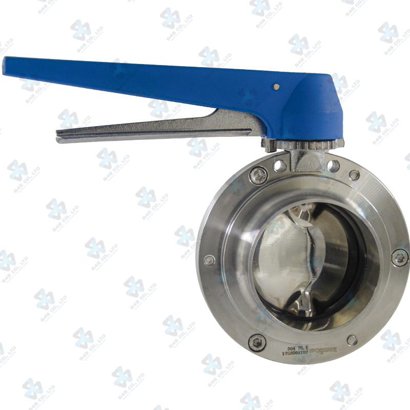 Manual Hygienic BV ; K20 Handle 13pos ; SS304/VITON ; SMS ; 3Inch (OD76.1mm) ; WW ; Sodime