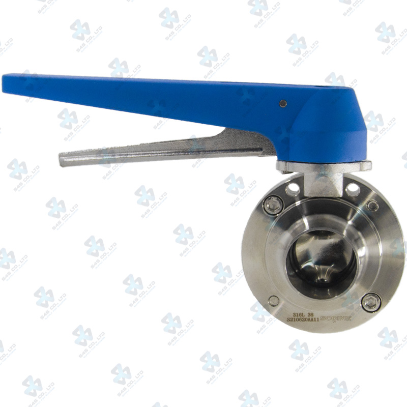 Manual Hygienic BV ; K20 Handle 13pos ; SS316L/SILICONE ; SMS ; 1.5Inch (OD38mm) ; WW ; Sodime