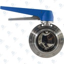 Manual Hygienic BV ; K20 Handle 13pos ; SS316L/VITON ; SMS ; 3Inch (OD76.1mm) ; WW ; Sodime