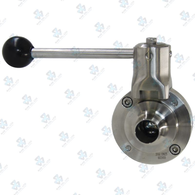 Manual Hygienic BV ; K5 Handle 2pos ; SS316L/VITON ; SMS ; 1Inch (OD25mm) ; WW ; Sodime