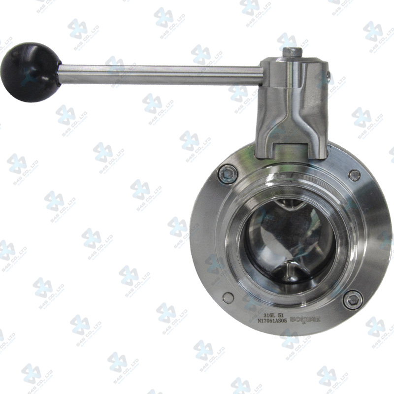 Manual Hygienic BV ; K5 Handle 2pos ; SS316L/VITON ; SMS ; 2Inch (OD51mm) ; MM ; Sodime