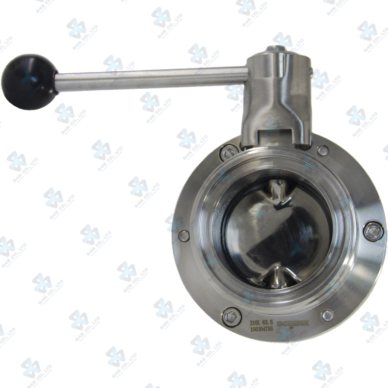 Manual Hygienic BV ; K5 Handle 2pos ; SS316L/VITON ; SMS ; 2.5Inch (OD63.5mm) ; MM ; Sodime