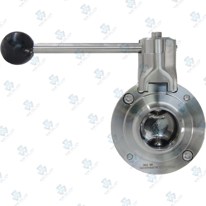 Manual Hygienic BV ; K5 Handle 2pos ; SS304/VITON ; DIN11851-1 ; DN40 (OD40mm) ; WM ; Sodime