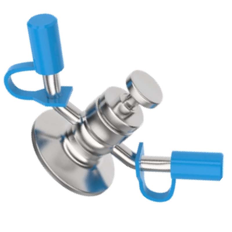 Hygienic Sample Valve ; PEMS ; SS316L/Silicone ; c/w CIP port ; Modular handle ; ID6 ; Tri-clamp 25/38 ; Servinox