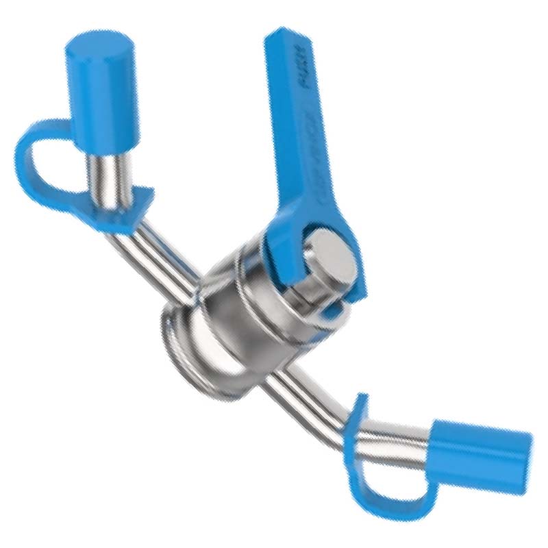 Hygienic Sample Valve ; PEML ; SS316L/Silicone ; c/w CIP port ; With lever ; ID10 ; To weld ; Servinox