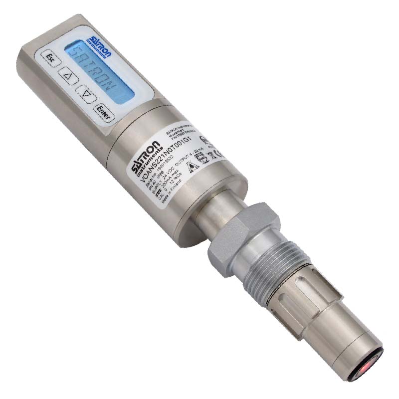 Turbidity sensor ; VOM ; with display ; SS316L/Sapphire/Viton ; ; G1 thread ; Satron
Incl. 2mA outputs, 3 bin in/outputs