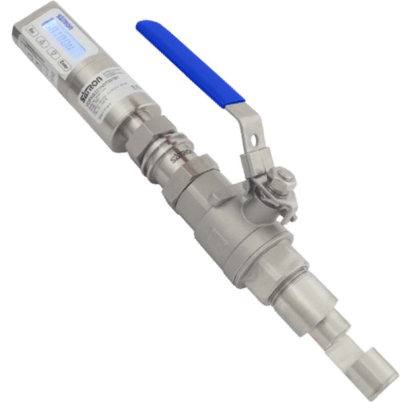 Turbidity sensor ; VOF ; with display ; SS316L/Sapphire/EPDM ; Ball valve insertion. Extension 19cm diameter ø 25mm ; ; G1 thread ; Satron