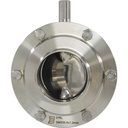 Thân van bướm vi sinh ; VVF ; Inox 316L/FKM/VITON ; SMS ; 1.5Inch (OD38mm) ; Nối hàn ; Bardiani