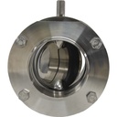 Thân van bướm vi sinh ; VVF ; WAF4 ; Inox 316L/FKM/VITON ; SMS ; 2.5Inch (OD63.5mm) ; Nối hàn ; Bardiani