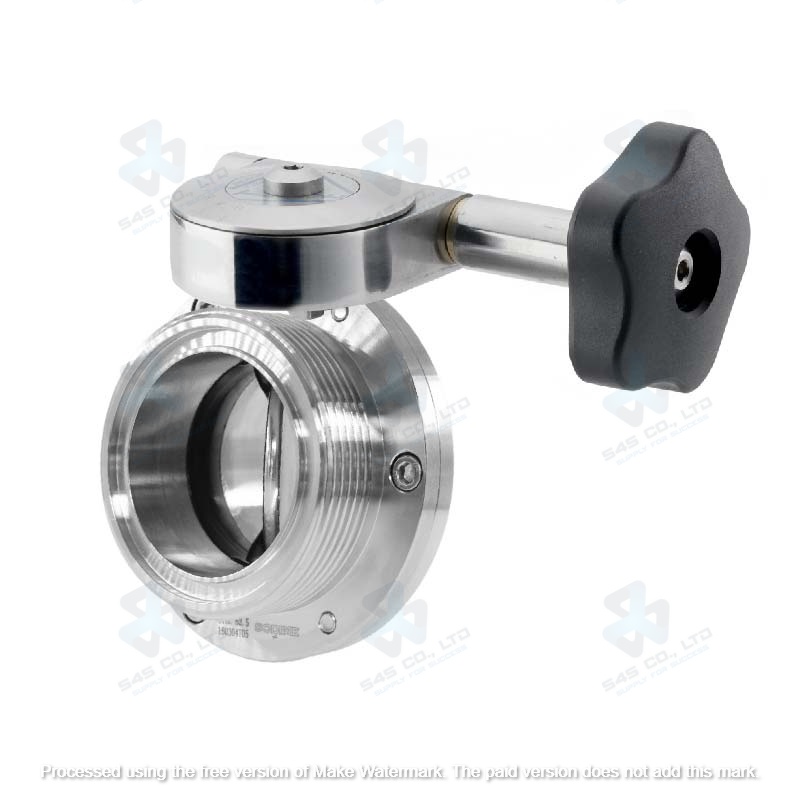 Manual Hygienic BV ; Micrometric Handle ; SS304/EPDM ; SMS ; 4Inch (OD101.6mm) ; WM ; Sodime