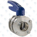 Manual Hygienic BV ; VVF ; WAF4 ; Plastic handle 10-65 5pos ; SS316L/FKM/VITON ; SMS ; 1Inch (OD25mm) ; WW ; Bardiani