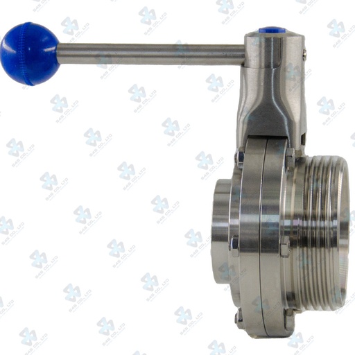 [7022919] Manual Hygienic BV ; VVF ; Pull handle 76-104 3/4pos ; SS316L/FKM/VITON ; SMS ; 3Inch (OD76.1mm) ; WM ; Bardiani