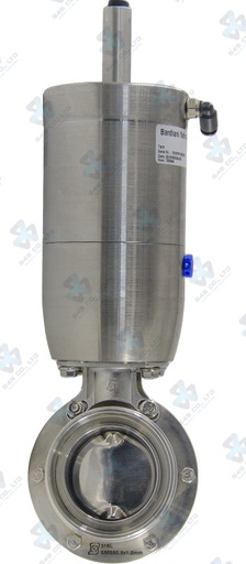 [7023261] Van bướm vi sinh Đóng mở khí nén ; ZVF ; Mach98 lò xo tự hồi NC/NO ; Inox 316L/FKM/VITON ; SMS ; 4Inch (OD101.6mm) ; Nối rắc co ; Bardiani