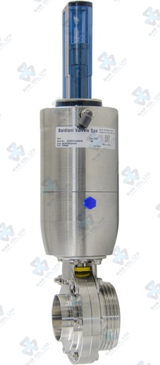 [7023705] Pneu Hygienic BV ; ZVF ; Mach156 SA NC/NO ; SS316L/FKM/VITON ; DIN11851-2 ; DN150 (OD154mm) ; WM ; Bardiani
Incl. Easy Top for Proximities mouting