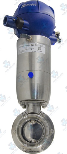 [7023891] Van bướm vi sinh Đóng mở khí nén ; ZVF ; Mach98 lò xo tự hồi NC/NO ; Inox 316L/EPDM ; SMS ; 4Inch (OD101.6mm) ; Nối rắc co ; Bardiani
Bao gồm J-Giotto 1EV 24VDC 1PNP PG11 Led Board