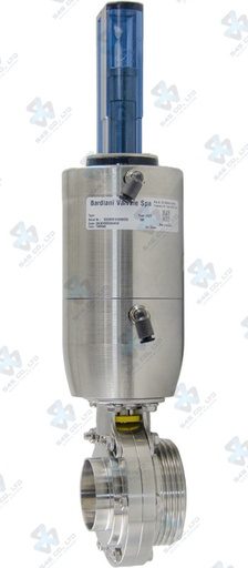 [7024889] Van bướm vi sinh Đóng mở khí nén ; ZVF ; Mach83 tác động kép ; Inox 316L/EPDM ; SMS ; 1Inch (OD25mm) ; Nối hàn-rắc co ; Bardiani
Bao gồm Gá gắn cảm biến