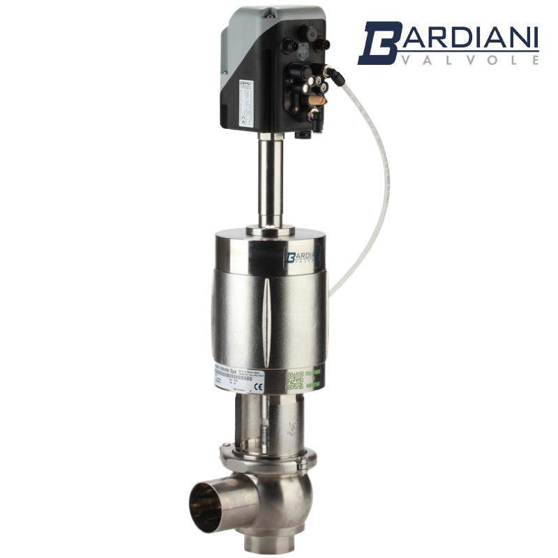 Pneumatic Regulating Valve ; 1L body - Completed with Control Head ; SMS ; SS316/316L/EPDM ; Bardiani