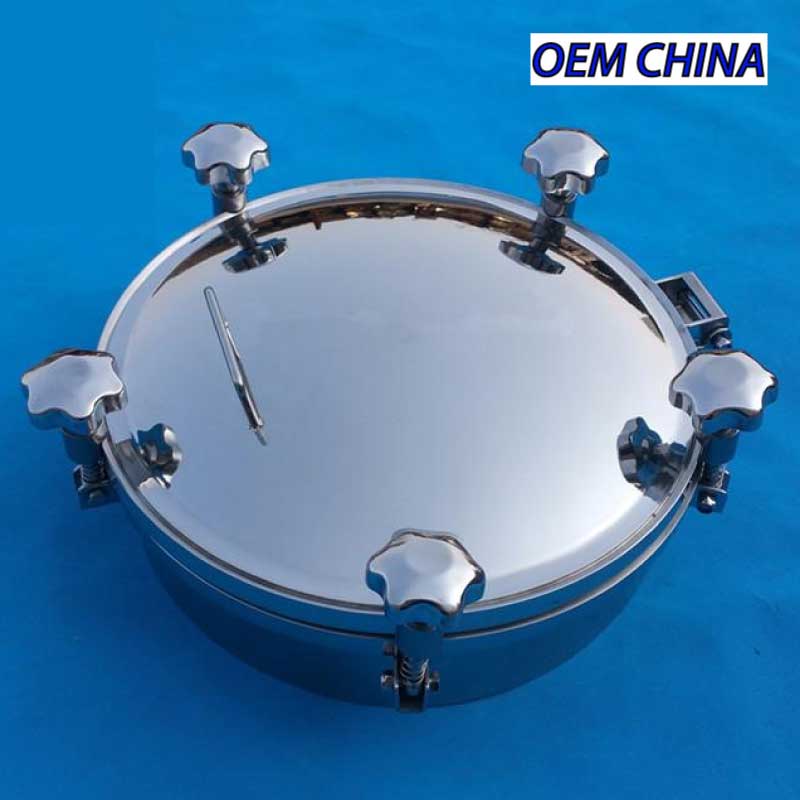 Hygienic Manhole ; Round Pressure ; SS316/316L/VITON ; OEM-China