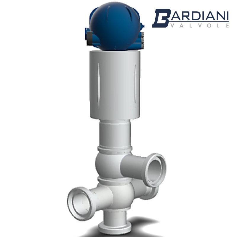 Pneumatic Single Seat Valve With Membrane ; SMS ; MALE 4TL BODY ; SS316/316L/EPDM ; Bardiani