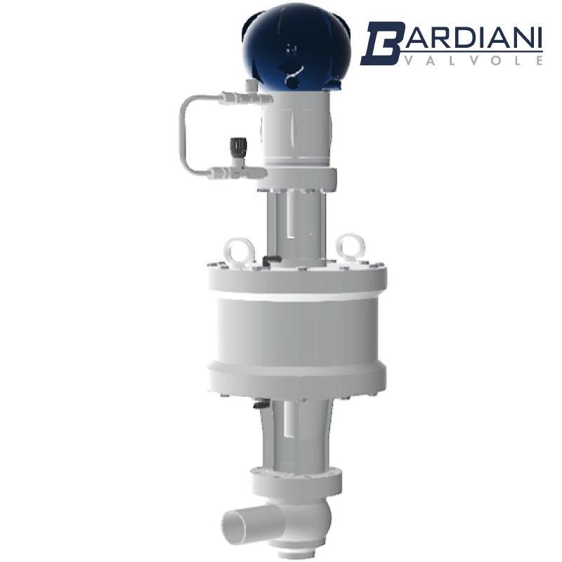 Pneumatic High Pressure Valve With Hydraulic Damper ; SMS ; WELD 1L BODY ; SS316/316L/EPDM ; Bardiani
