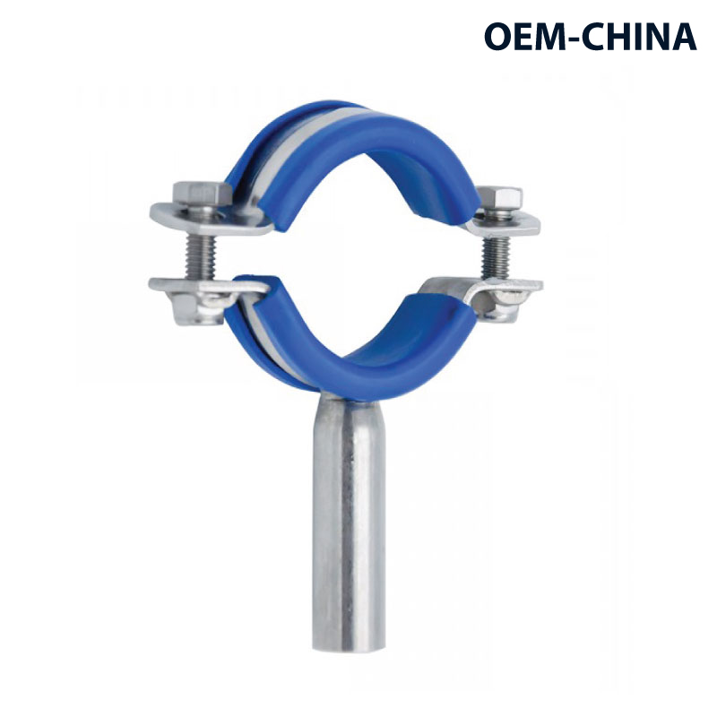 Pipe Support ; Omega with EPDM Hanger c/w Rod ; SS304 ; OEM-China