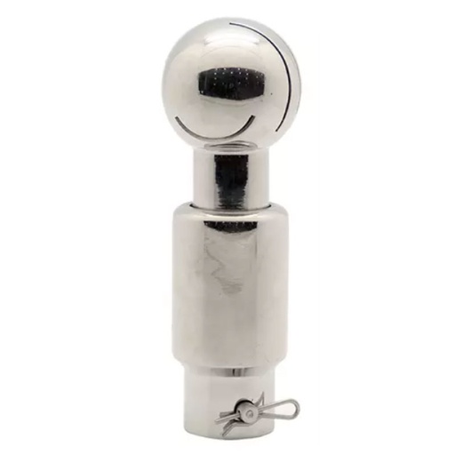 [7007276] CIP spray ball ; Rotary ; Full 360o ; DIN R2 ; SS316L ; DN25 (OD29mm) ; Clip on ; China