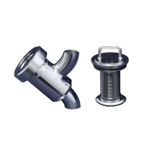 [7032288] Sanitary Filter ; 45o Y Body ; SS316L/EPDM ; DIN11851-2 ; Slot 200micron ; DN100 (OD104x2mm) ; WW ; M&S