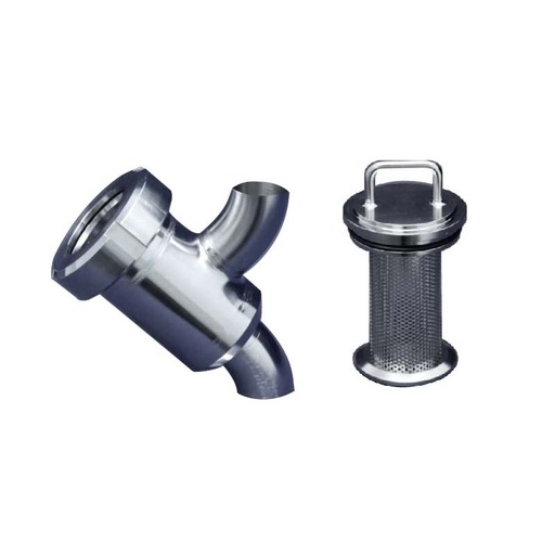 [7032253] Sanitary Filter ; 45o Y Body ; SS304L/EPDM ; DIN11851-2 ; Perforate 500micron ; DN100 (OD104x2mm) ; WW ; M&S