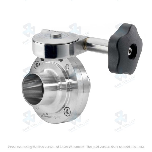 [7033577] Manual Hygienic BV ; Micrometric Handle ; SS316L/EPDM ; SMS ; 4Inch (OD101.6mm) ; WW ; Sodime
