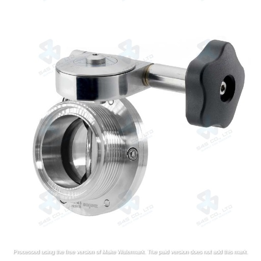 [7033644] Manual Hygienic BV ; Micrometric Handle ; SS316L/EPDM ; SMS ; 1Inch (OD25mm) ; MM ; Sodime