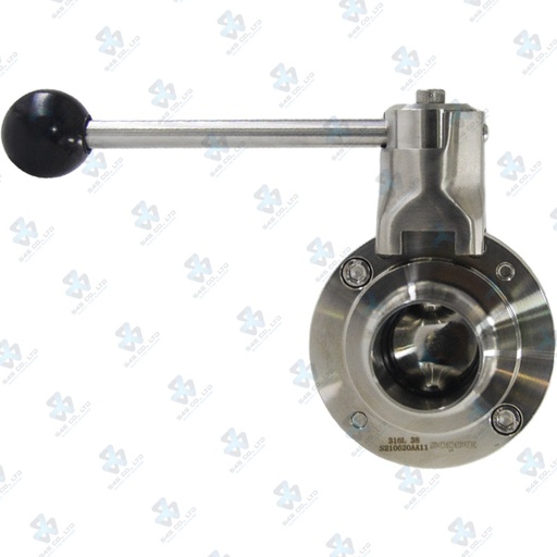 [7020872] Manual Hygienic BV ; K5 Handle 2pos ; SS316L/VITON ; SMS ; 1.5Inch (OD38mm) ; WW ; Sodime