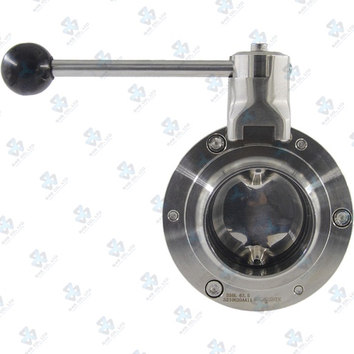 [7020874] Manual Hygienic BV ; K5 Handle 2pos ; SS316L/VITON ; SMS ; 2.5Inch (OD63.5mm) ; WW ; Sodime