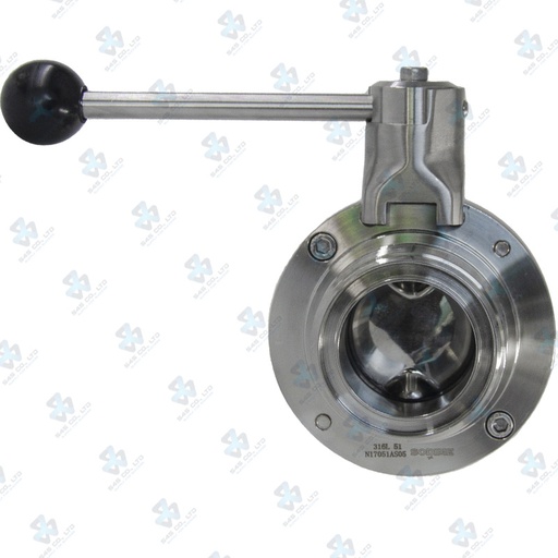 [7020945] Manual Hygienic BV ; K5 Handle 2pos ; SS316L/VITON ; SMS ; 2Inch (OD51mm) ; MM ; Sodime