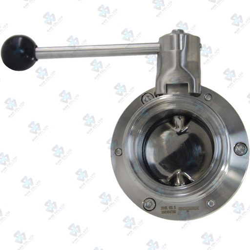 [7020946] Manual Hygienic BV ; K5 Handle 2pos ; SS316L/VITON ; SMS ; 2.5Inch (OD63.5mm) ; MM ; Sodime