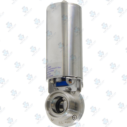 [7021403] Van bướm vi sinh Đóng mở khí nén ; K3 lò xo tự hồi thường đóng/ thường mở ; Inox 304/VITON ; DIN11851-1 ; DN40 (OD40mm) ; Nối hàn-rắc co ; Sodime