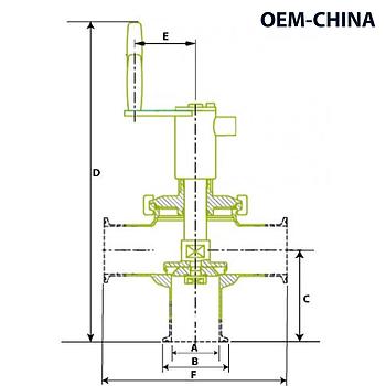 Van chuyển dòng Đóng mở bằng tay ; DIN11851-2 ; Thân 2T nối cùm ; SS304/304L/EPDM ; Trung Quốc