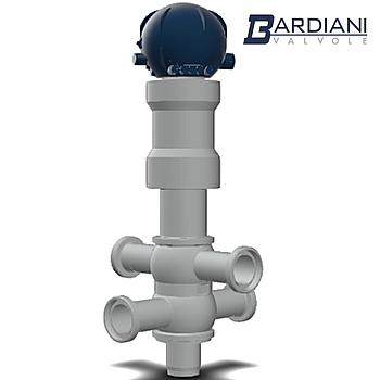 Pneumatic Double Seat Valve (Mixproof) ; SMS ; MALE TT BODY 4-90° ; SS316/316L/EPDM ; Bardiani